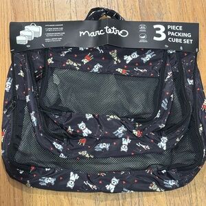 NWT Marc Tetro 3 pc dog favorites Black Packing Cube Set